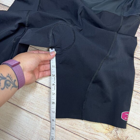 Sugoi Womens Cycling Tri Suit Large Black Pink One Piece Triathlon Padded Shorts - Picture 4 of 16